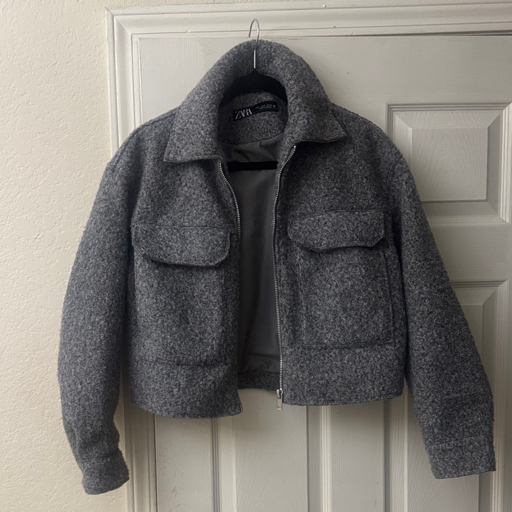 Zara Charcoal Wool Jacket